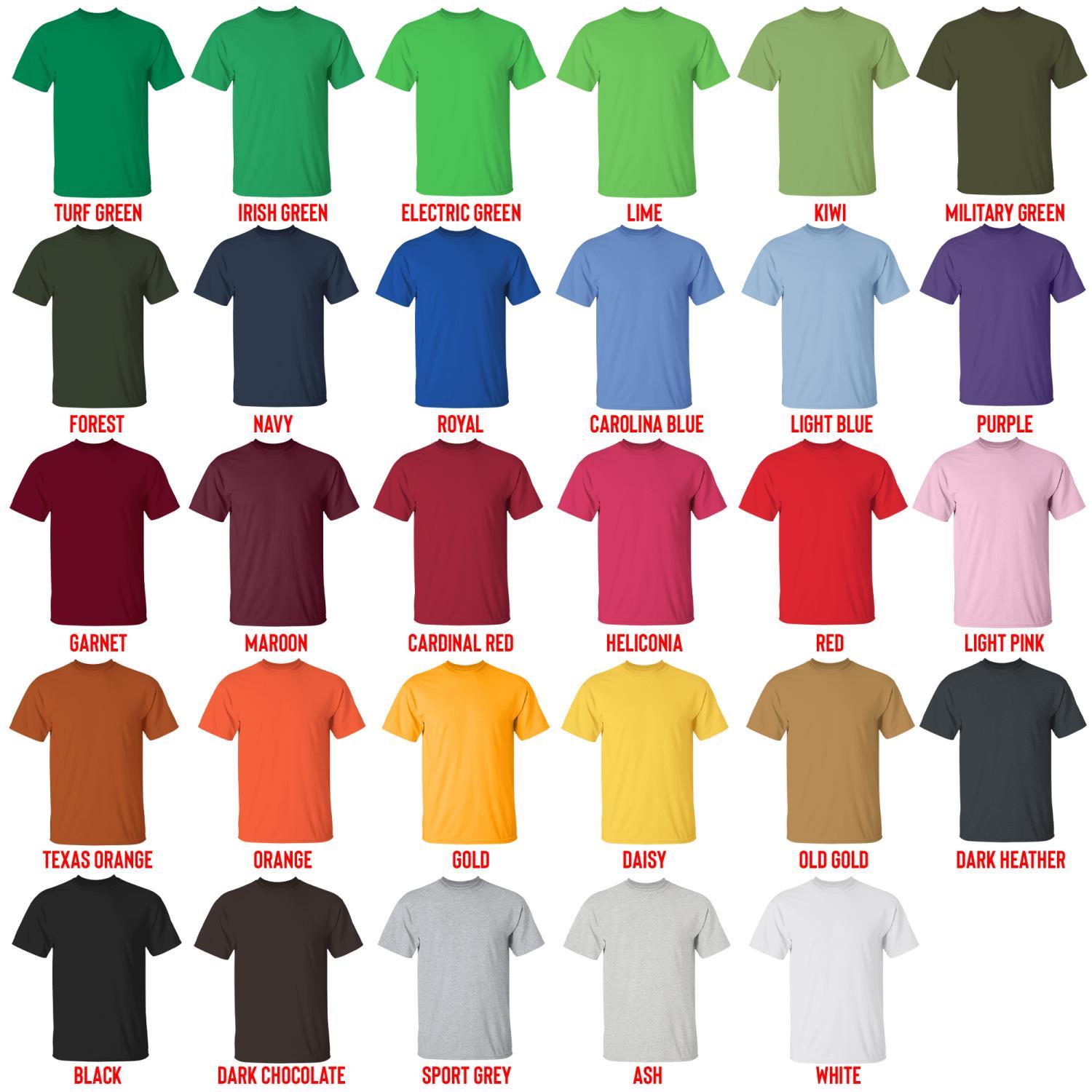 t shirt color chart - Bocchi The Rock Store